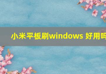 小米平板刷windows 好用吗